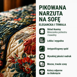 Pikowana narzuta na sofę – elegancka i trwała, z antypoślizgowym spodem.