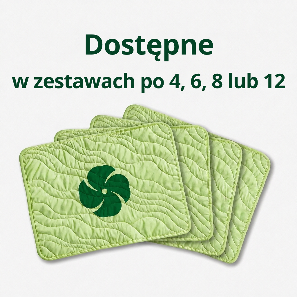 Pikowane podkładki na stół dostępne w zestawach po 4, 6, 8 lub 12.