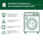 Instrukcja pielęgnacji pikowanych podkładek na stół.