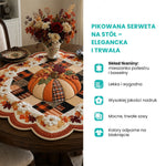 Pikowana serweta na stół – elegancka i trwała, z dekoracyjnym wzorem dyni.