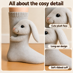 Cuddle socks rabbit details