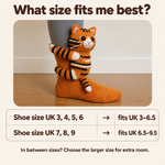 Cuddle socks red cat size guide
