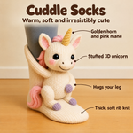 Cuddle socks unicorn features