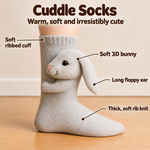 Cuddle socks rabbit features